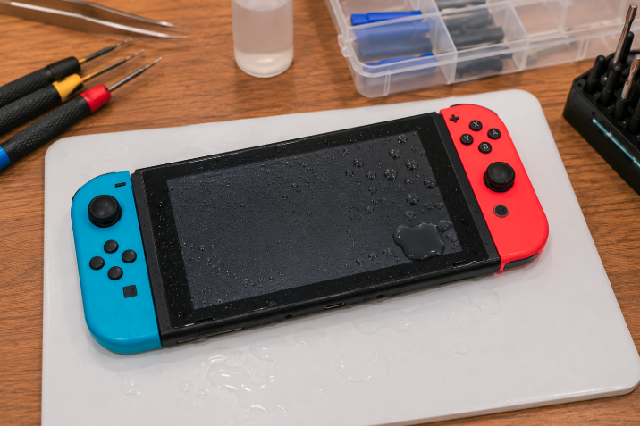 乾かせば大丈夫は危険？高槻Switch水没修理のリアル